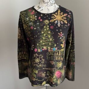 Vintage Y2K Women’s Graphic Christmas Long Sleeve Shirt